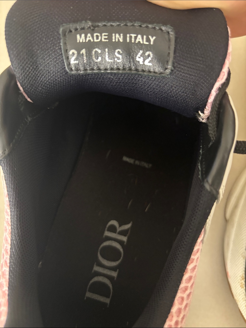 Dior B22 Pale Pink Grey Sneaker - Picture 4 of 10